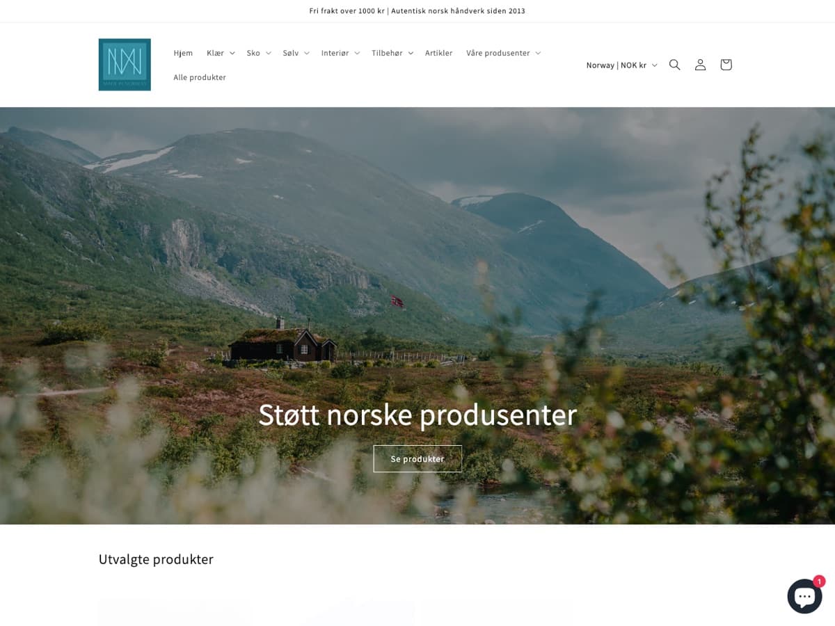 madeinnorway.no online store homepage